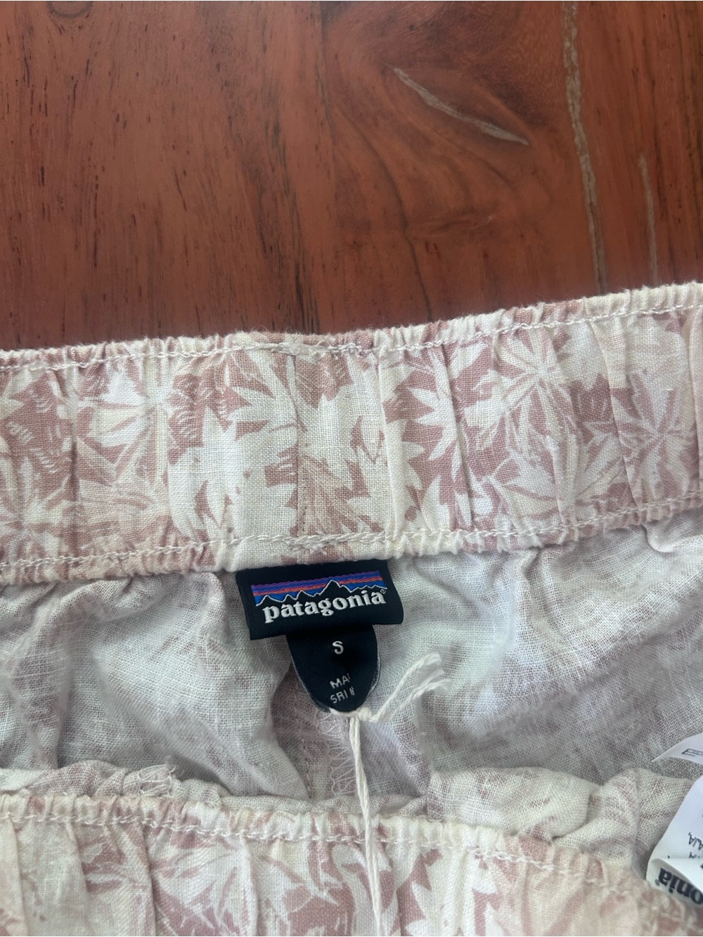 Patagonia Pink Cream Floral Elastic-Waist Shorts